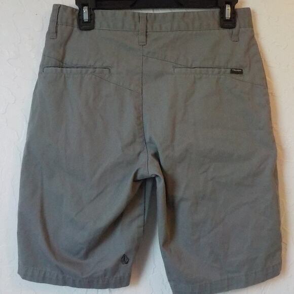 Volcom VMonty Shorts Green Flat Front Men 28 - Picture 2 of 9
